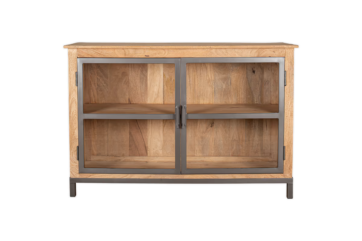 Nkuku - Nirvi Mango Wood & Iron Sideboard - Black