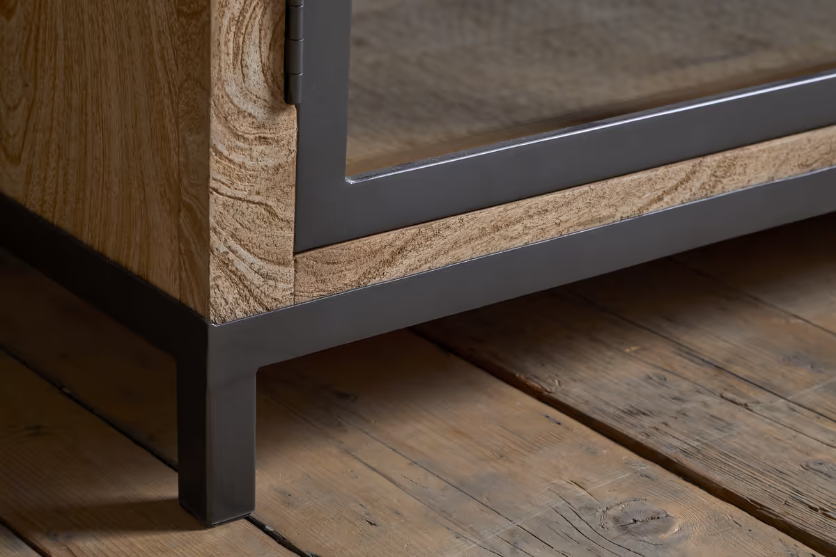 Nkuku - Nirvi Mango Wood & Iron Sideboard - Black