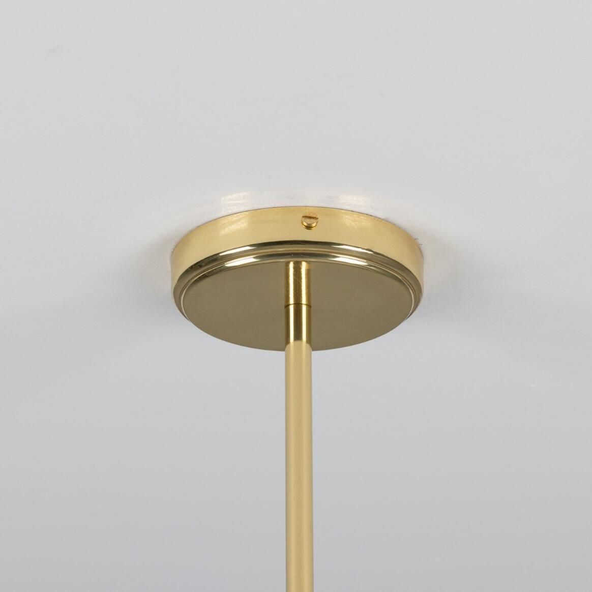 Mullan Clermont Modern Mini Chandelier with Open Glass Globe Three-Light - Polished Brass Finish