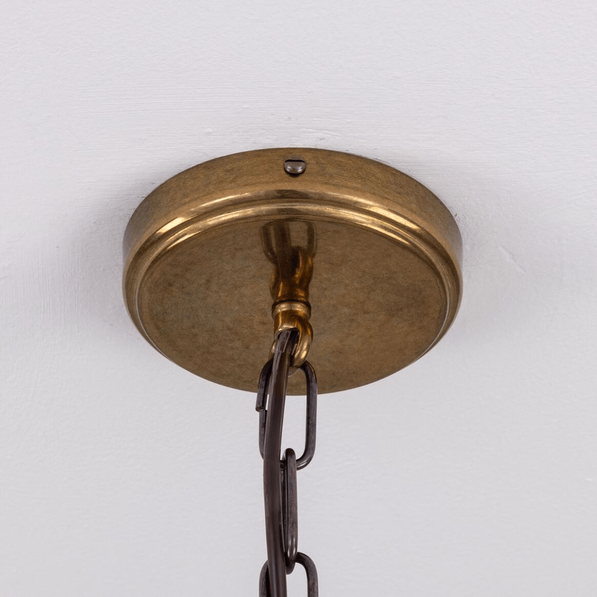 Mullan Irvine Modern Brass Chandelier Eight-Light - Antique Brass Finish