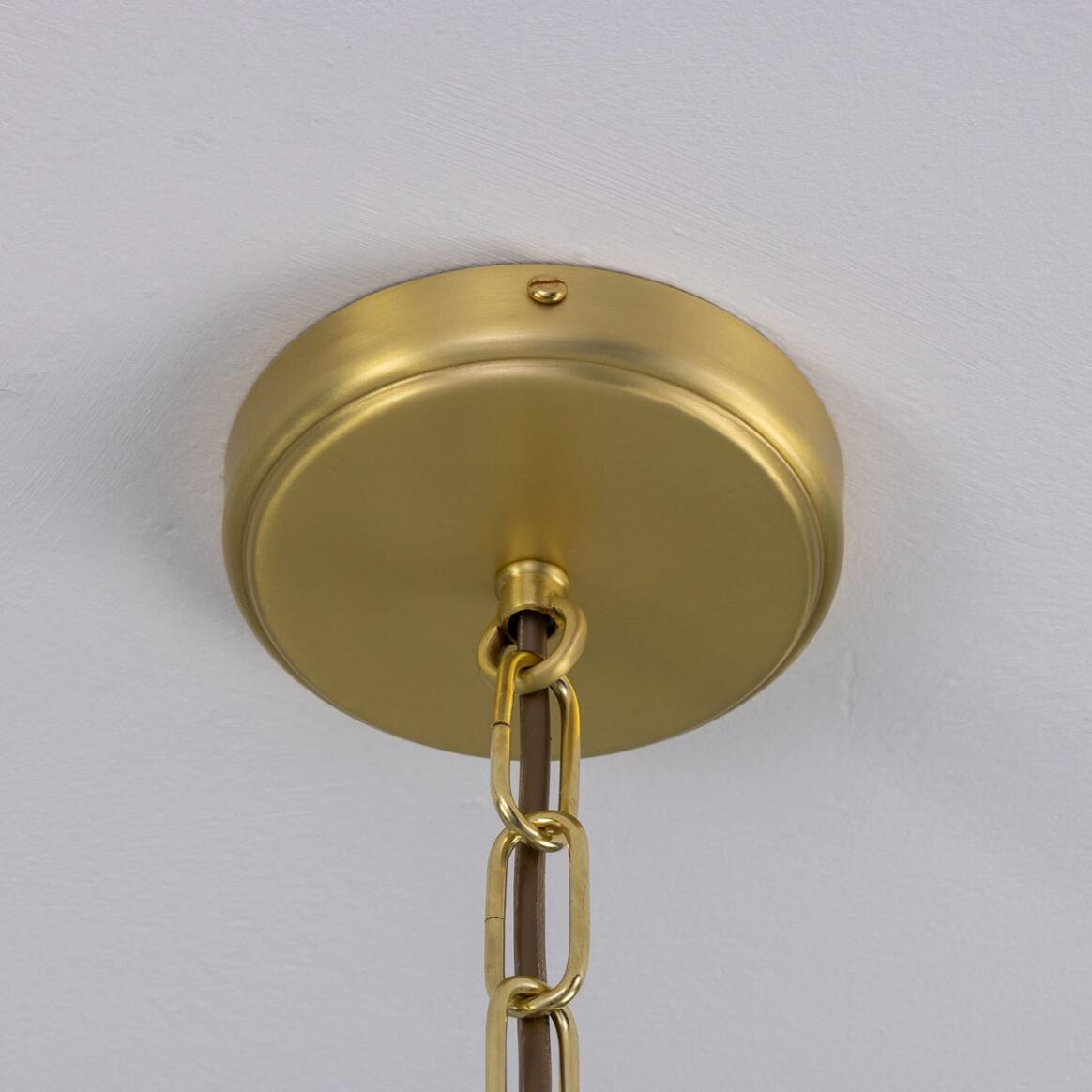 Mullan Irvine Modern Brass Chandelier Eight-Light - Satin Brass Finish