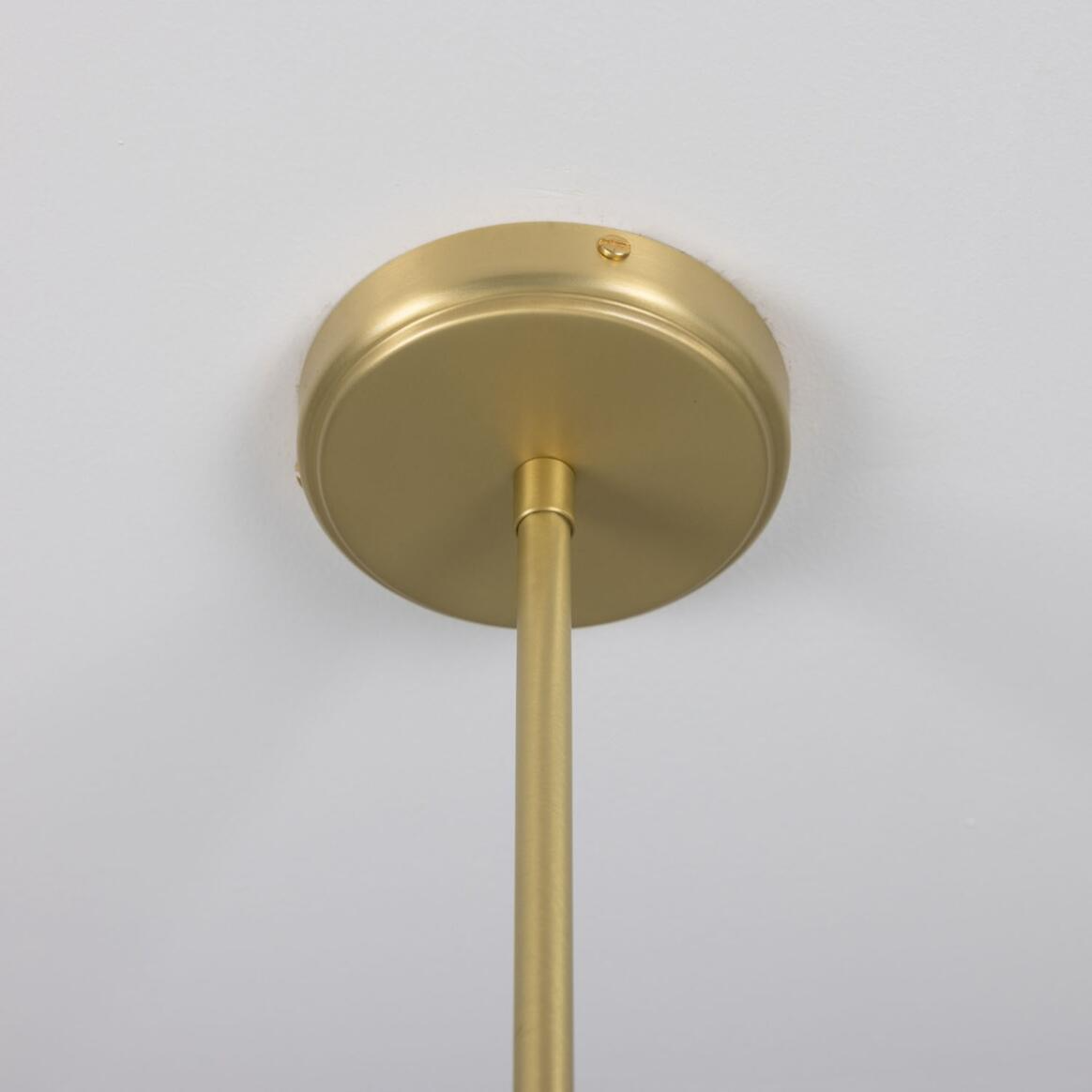 Mullan Para Modern Brass Chandelier with Fabric Shades Six-Arm - Satin Brass Finish