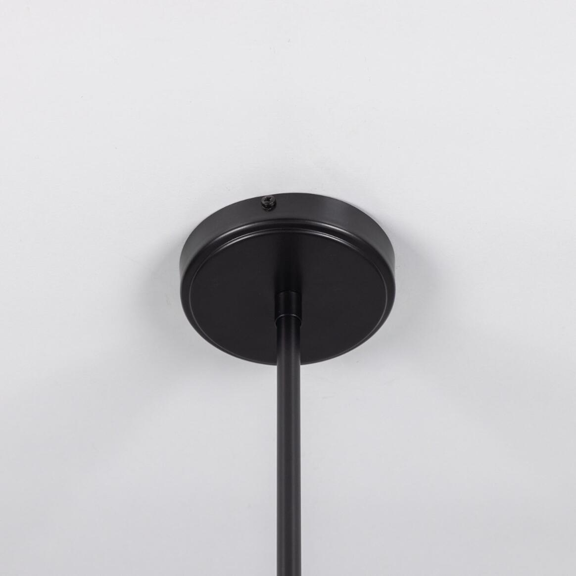 Mullan Salvador Island Bar Chandelier with Brass Shades - Powder-Coated Matte Black / Powder-Coated Chrome Shades Finish