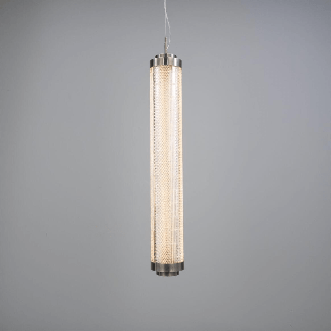 Mullan Ashford Neo-Victorian Vertical Linear Pendant Light 102cm IP20 - Antique Silver Finish