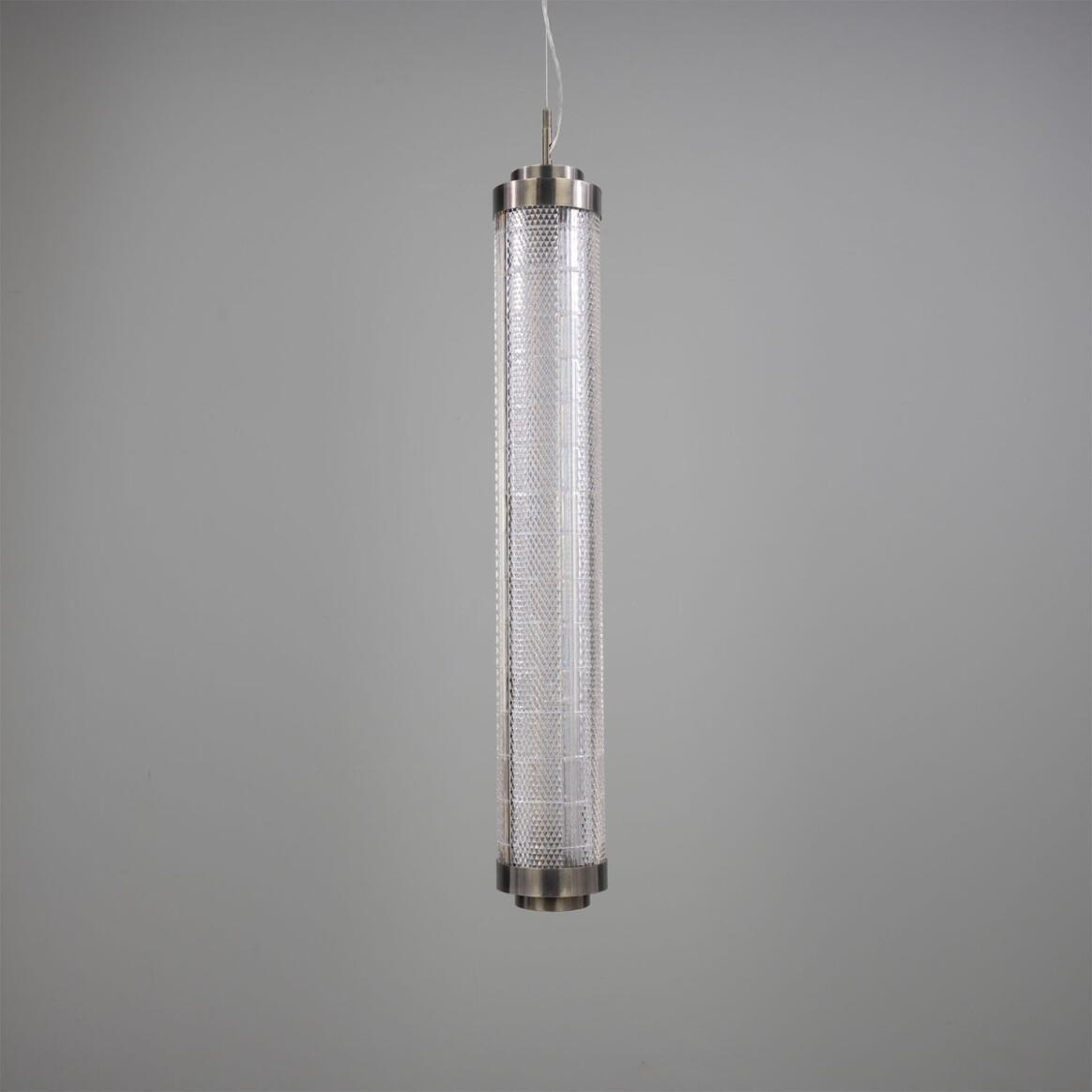 Mullan Ashford Neo-Victorian Vertical Linear Pendant Light 102cm IP20 - Antique Silver Finish