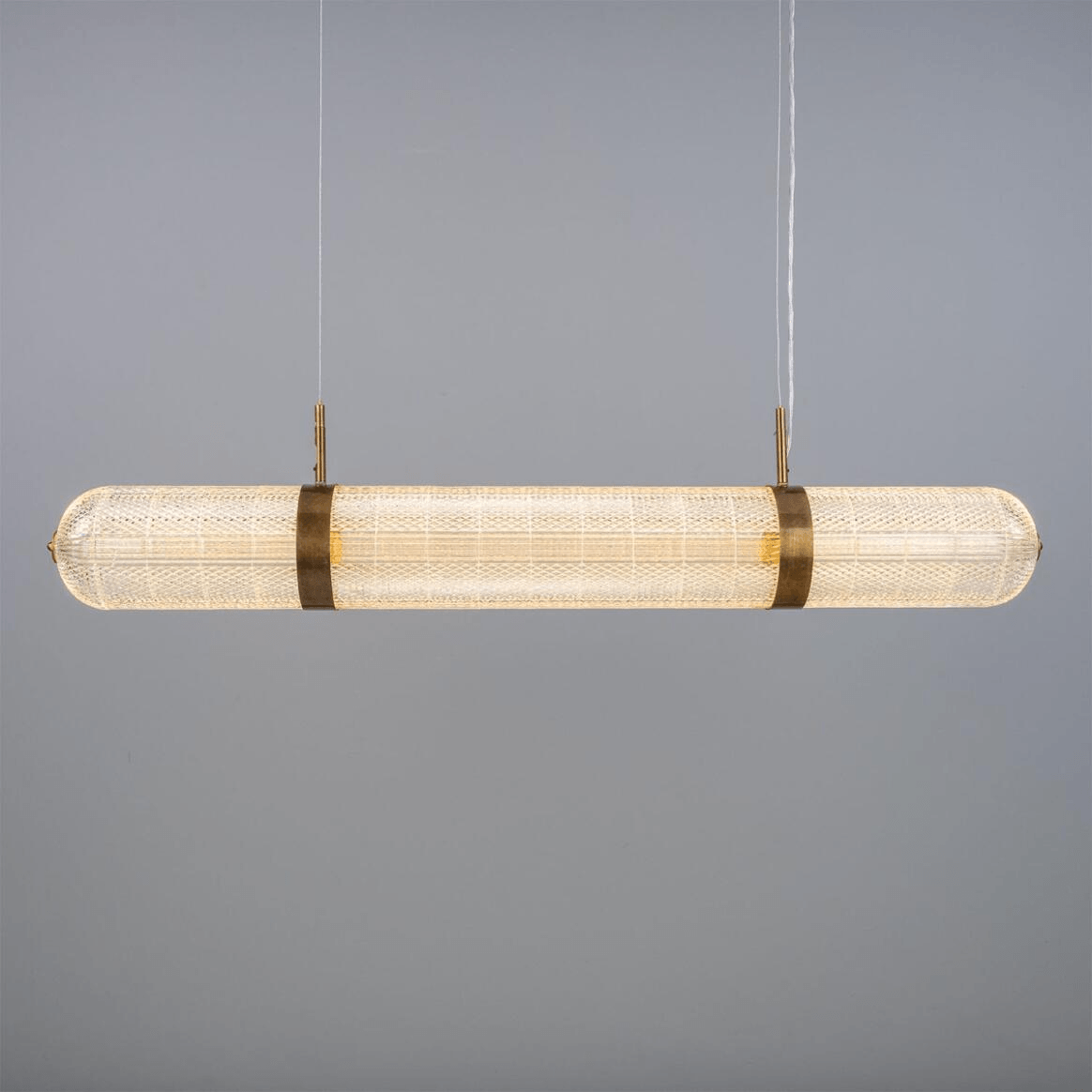 Mullan Ashford Neo-Victorian Linear Pendant Light 138cm IP20 - Antique Brass Finish