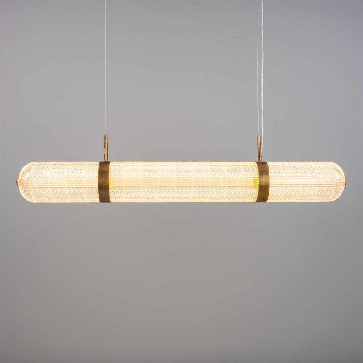 Mullan Ashford Neo-Victorian Linear Pendant Light 138cm IP20 - Antique Brass Finish