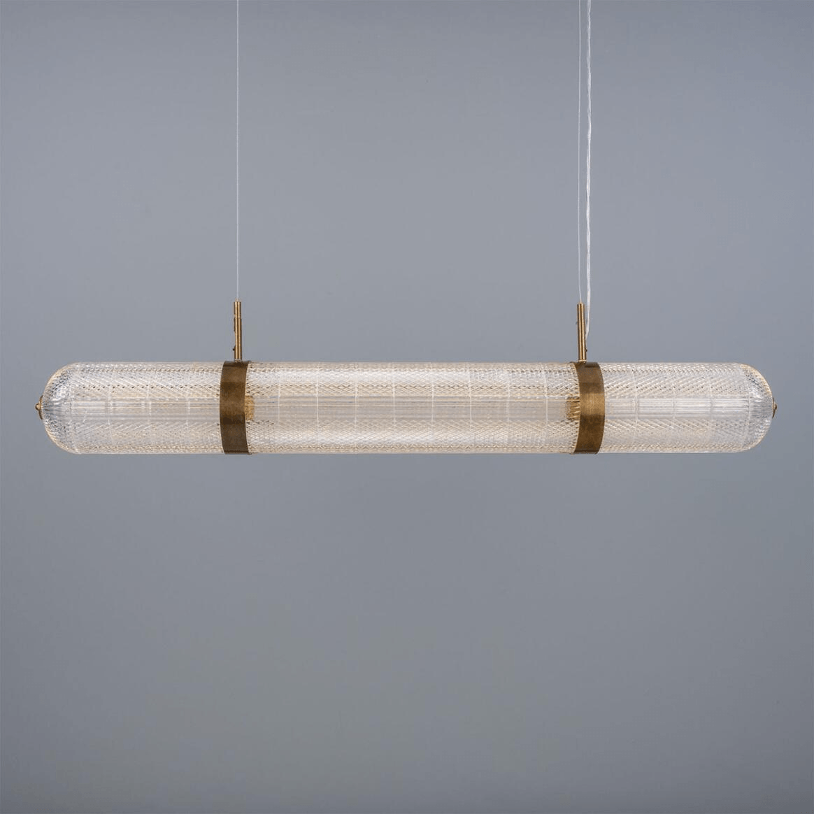 Mullan Ashford Neo-Victorian Linear Pendant Light 138cm IP20 - Antique Brass Finish