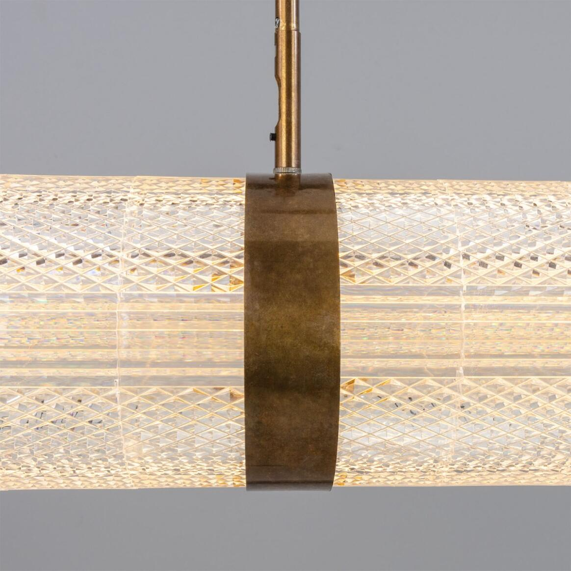 Mullan Ashford Neo-Victorian Linear Pendant Light 138cm IP20 - Antique Brass Finish