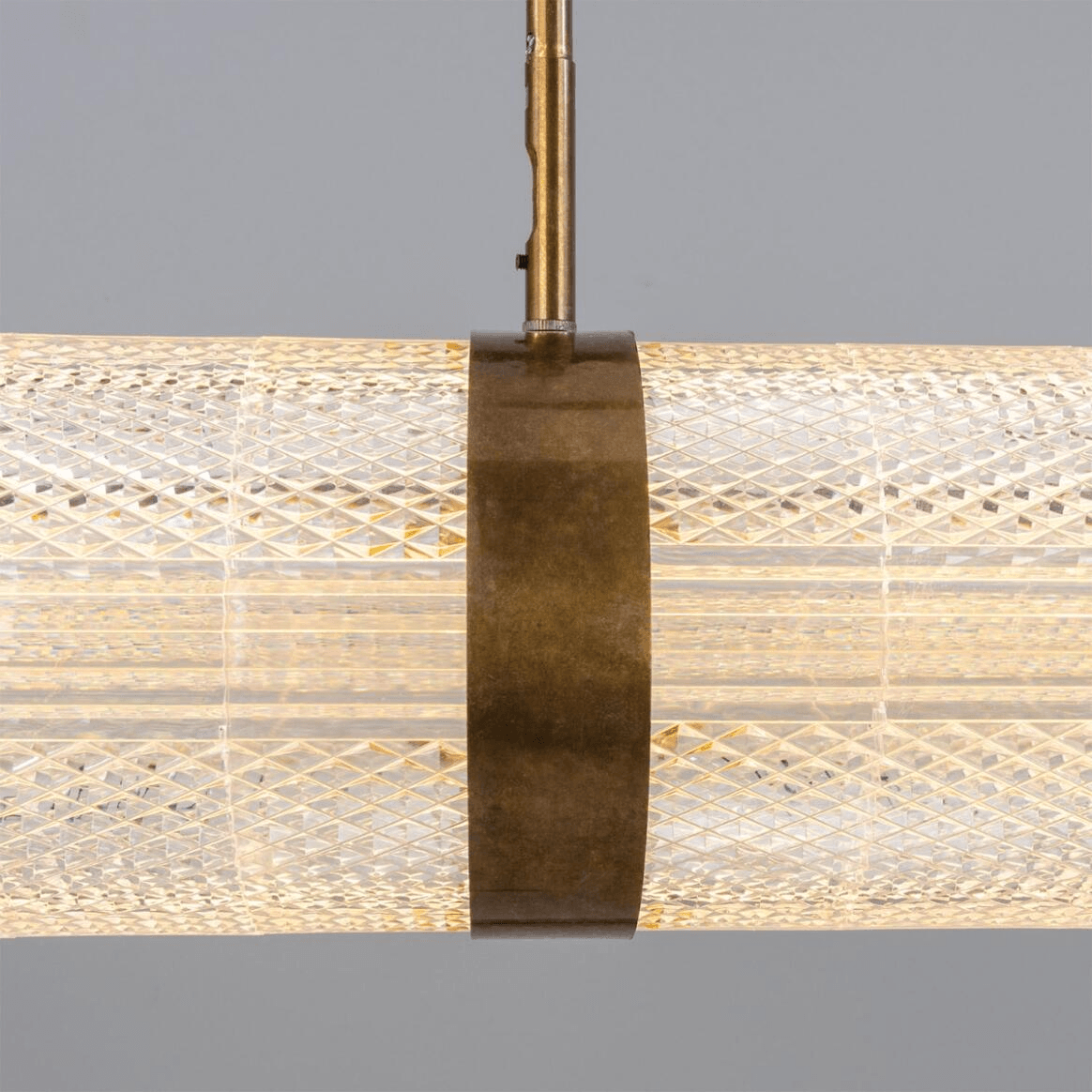 Mullan Ashford Neo-Victorian Linear Pendant Light 138cm IP20 - Antique Brass Finish