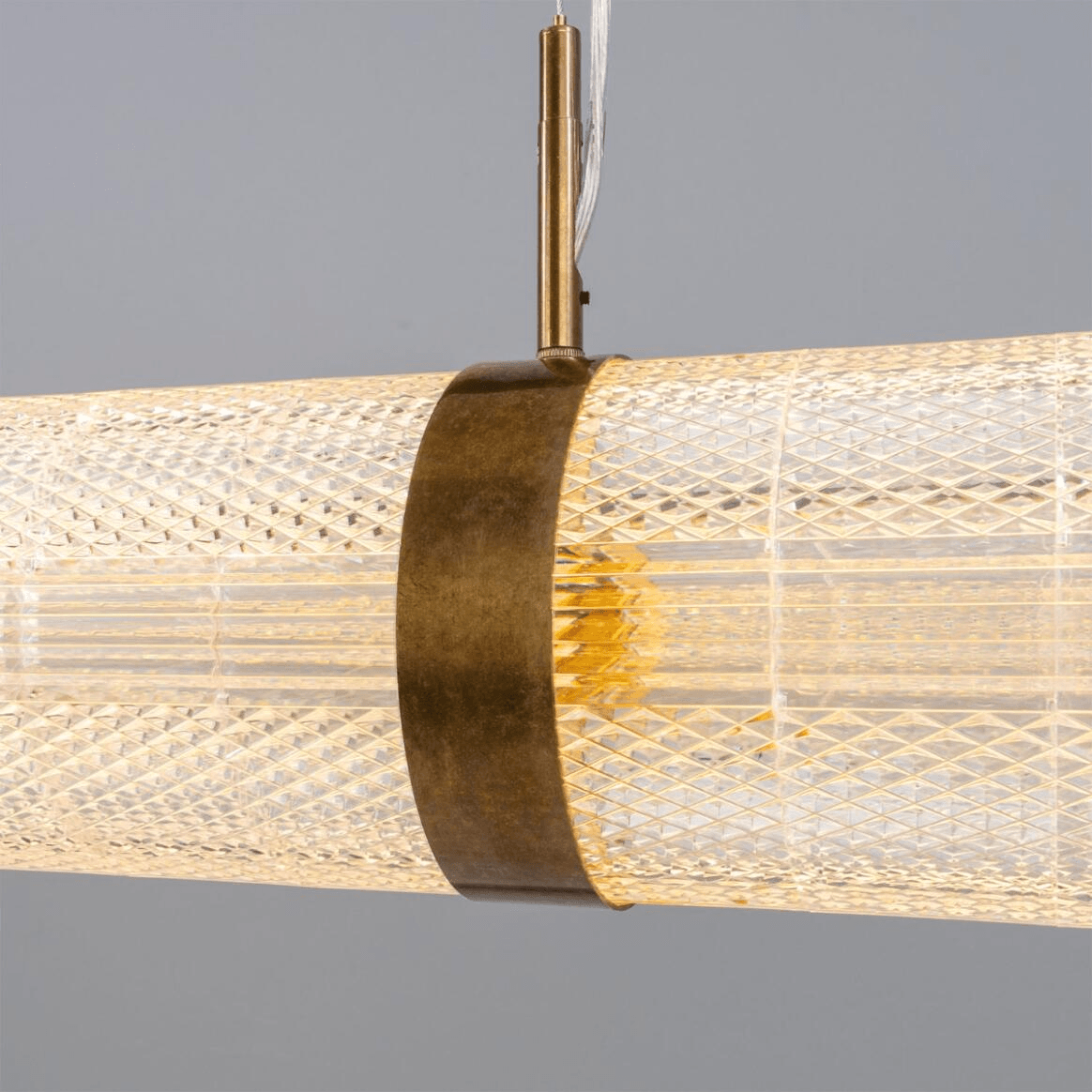 Mullan Ashford Neo-Victorian Linear Pendant Light 138cm IP20 - Antique Brass Finish