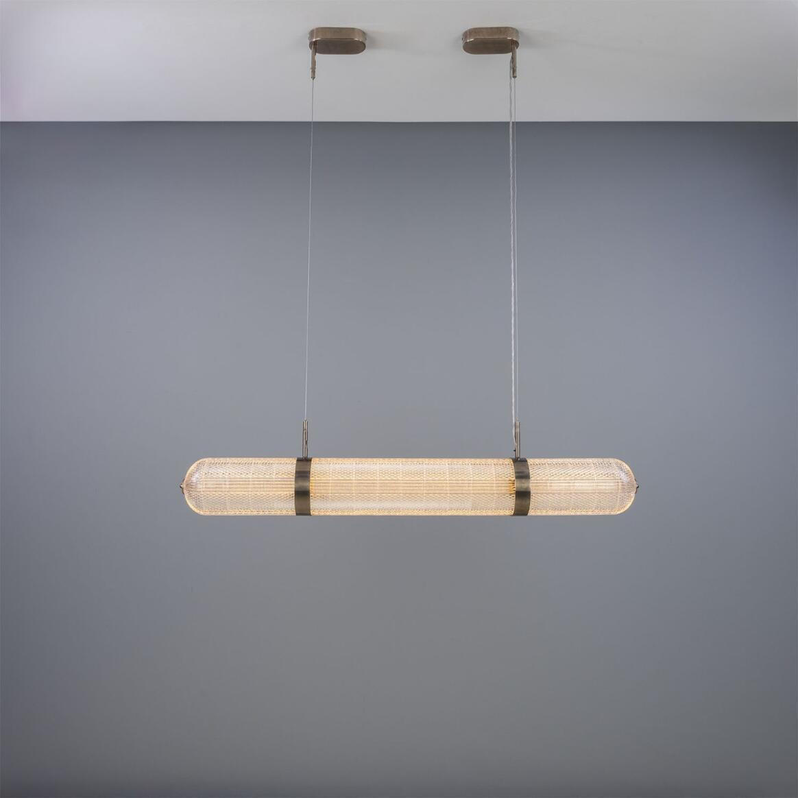 Mullan Ashford Neo-Victorian Linear Pendant Light 138cm IP20 - Antique Silver Finish