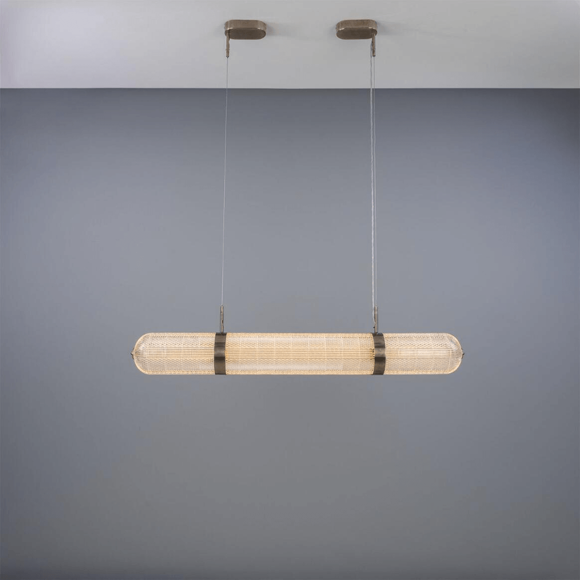 Mullan Ashford Neo-Victorian Linear Pendant Light 138cm IP20 - Antique Silver Finish