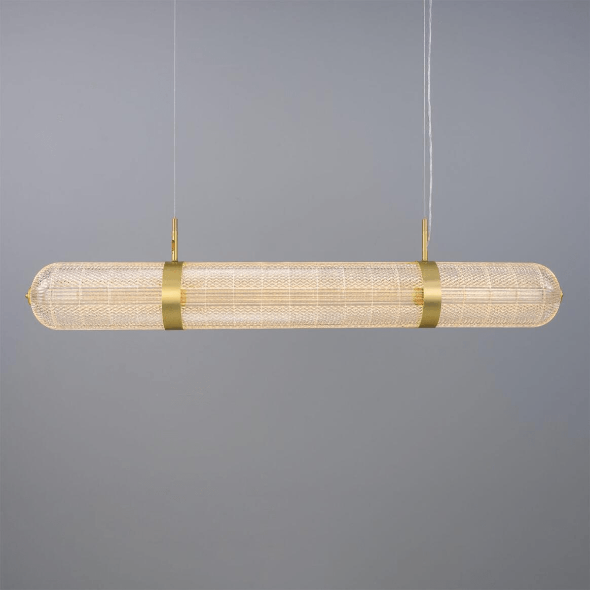 Mullan Ashford Neo-Victorian Linear Pendant Light 138cm IP20 - Satin Brass Finish