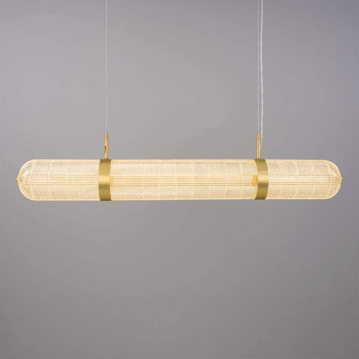 Mullan Ashford Neo-Victorian Linear Pendant Light 138cm IP20 - Satin Brass Finish