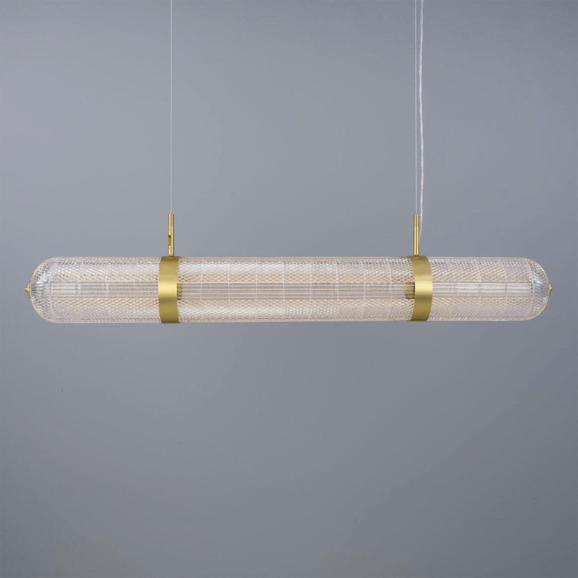 Mullan Ashford Neo-Victorian Linear Pendant Light 138cm IP20 - Satin Brass Finish