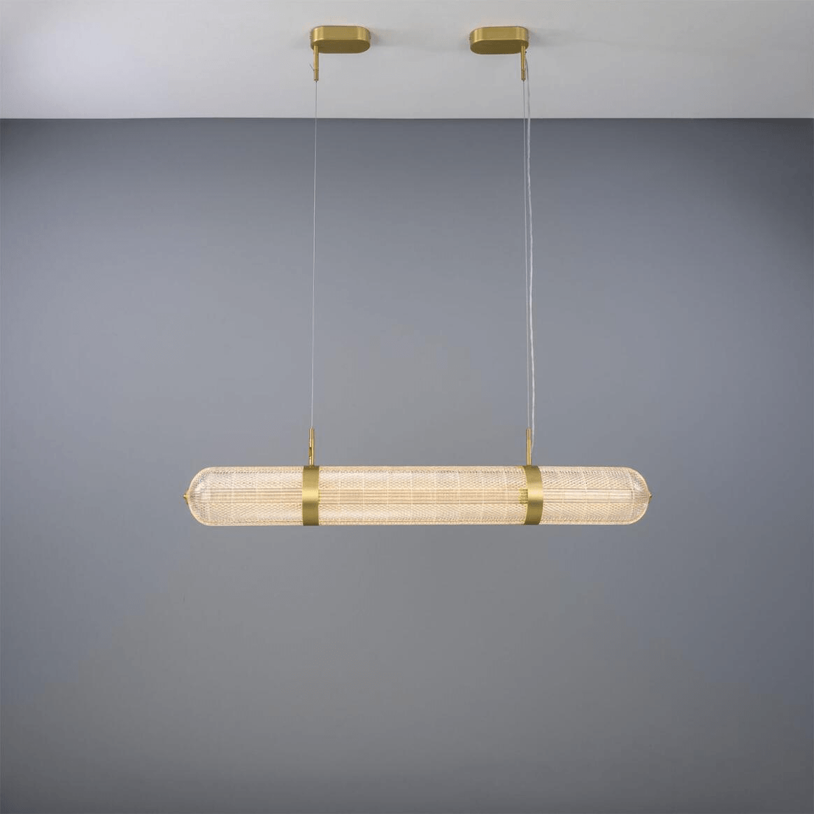 Mullan Ashford Neo-Victorian Linear Pendant Light 138cm IP20 - Satin Brass Finish