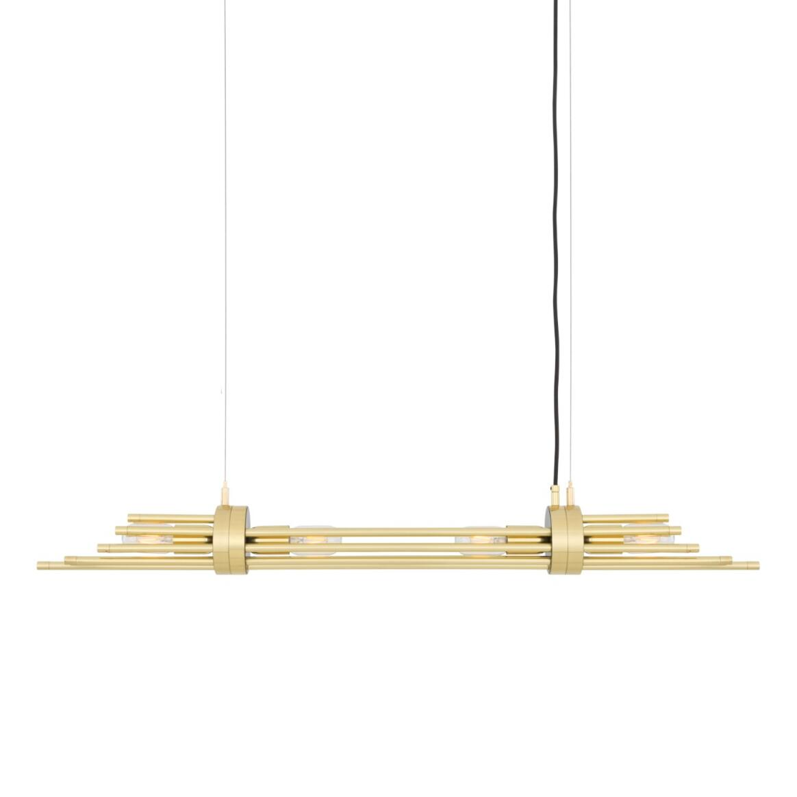 Mullan Victoria Modern Brass Chandelier Four Light - Polished Brass Finish