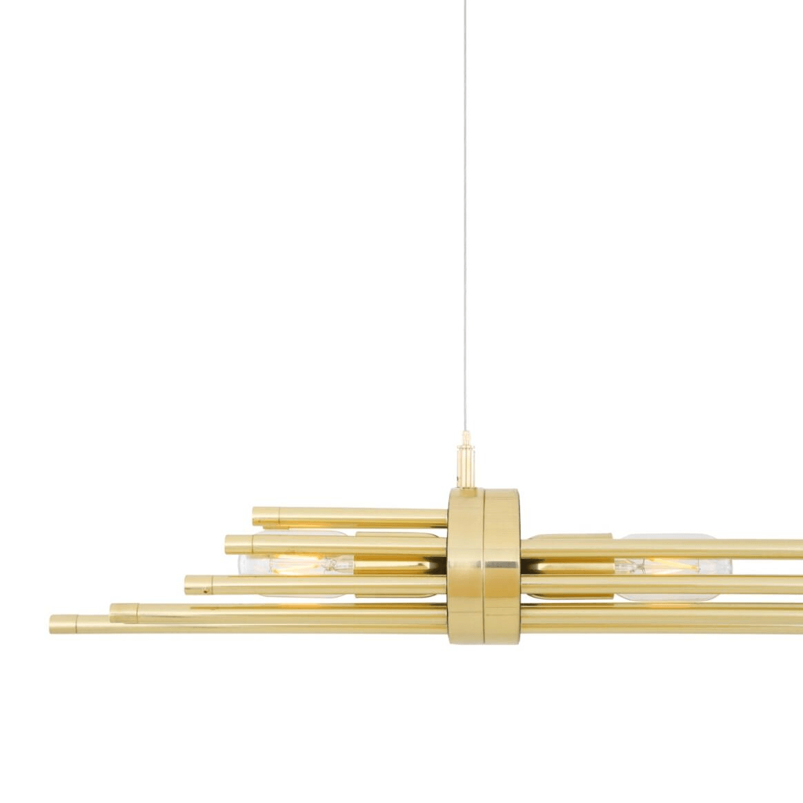 Mullan Victoria Modern Brass Chandelier Four Light - Polished Brass Finish