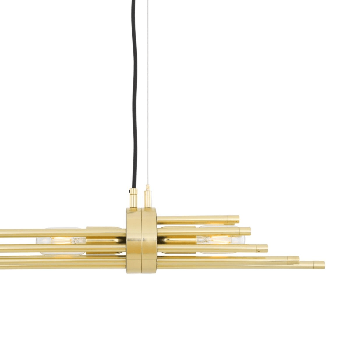 Mullan Victoria Modern Brass Chandelier Four Light - Polished Brass Finish