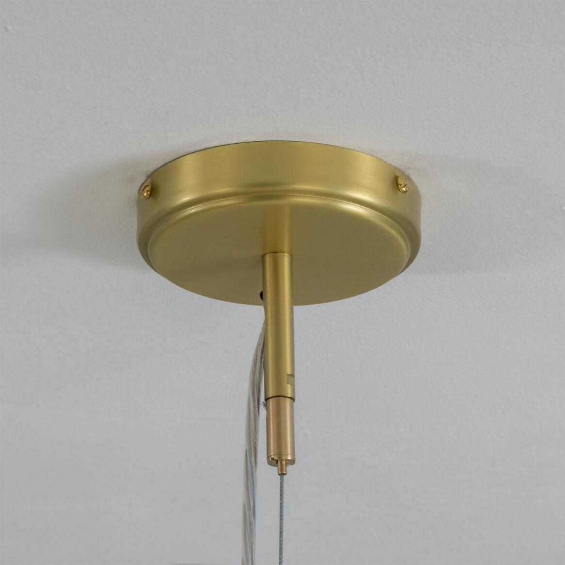 Mullan Watson Five Light Linear Island Pendant 100cm IP20 - Matte Black & Polished Brass Finish