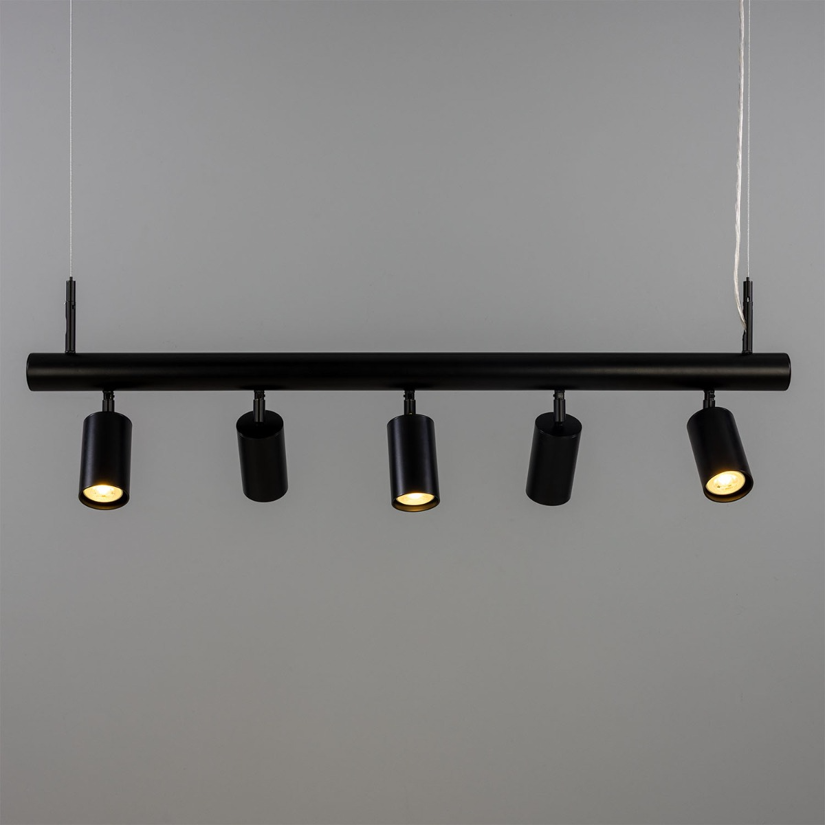 Mullan Watson Five Light Linear Island Pendant 100cm IP20 - Matte Black Finish