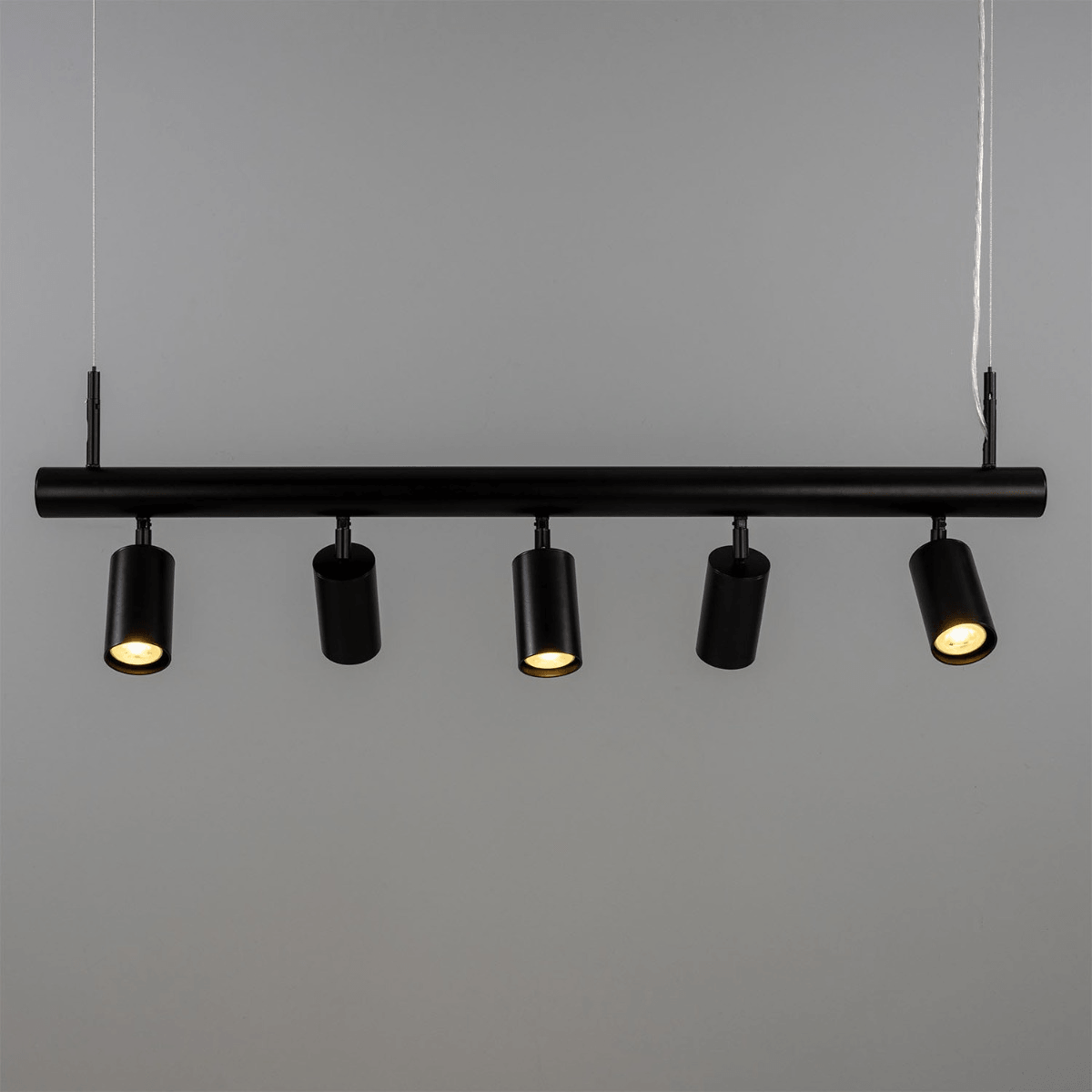 Mullan Watson Five Light Linear Island Pendant 100cm IP20 - Matte Black Finish