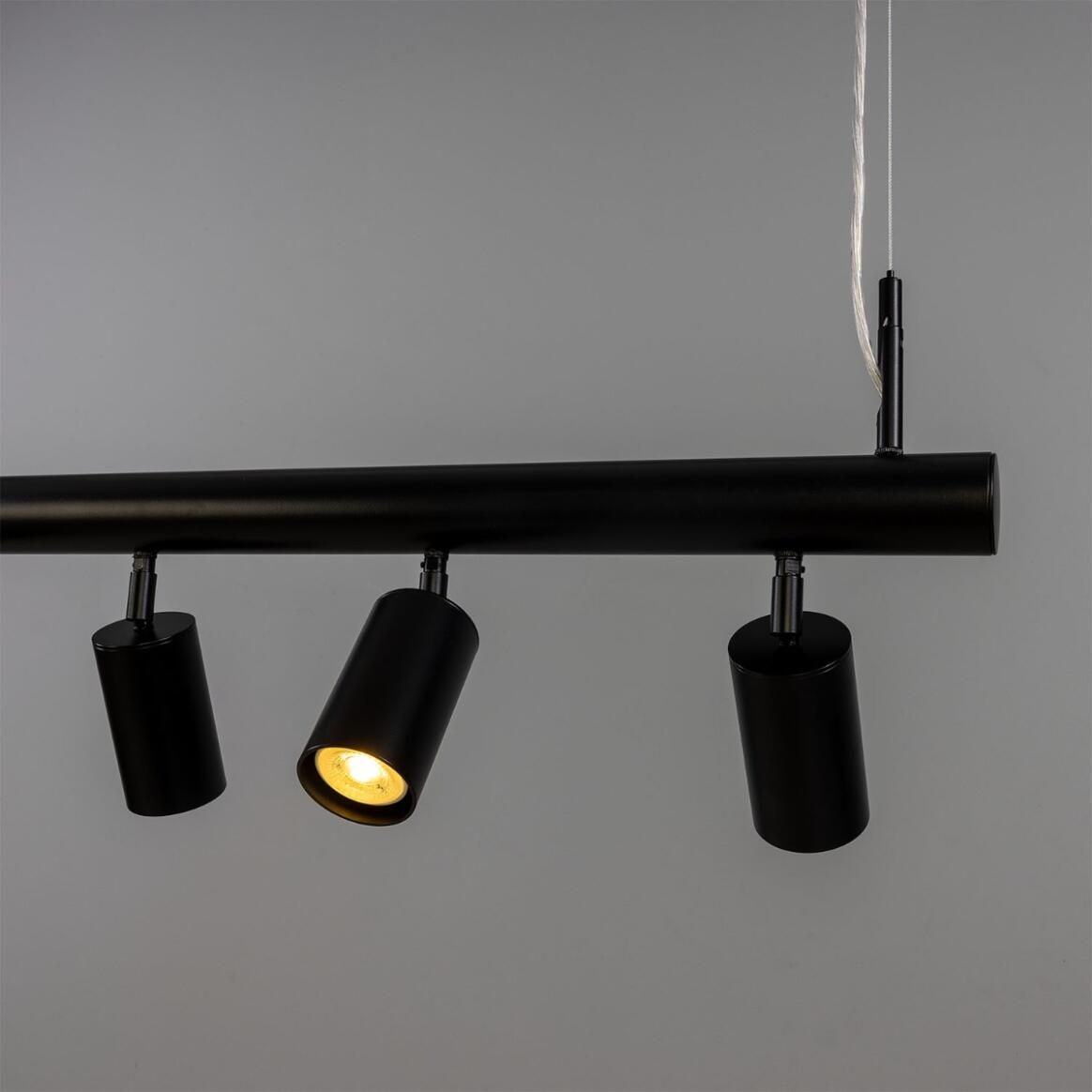 Mullan Watson Five Light Linear Island Pendant 100cm IP20 - Matte Black Finish