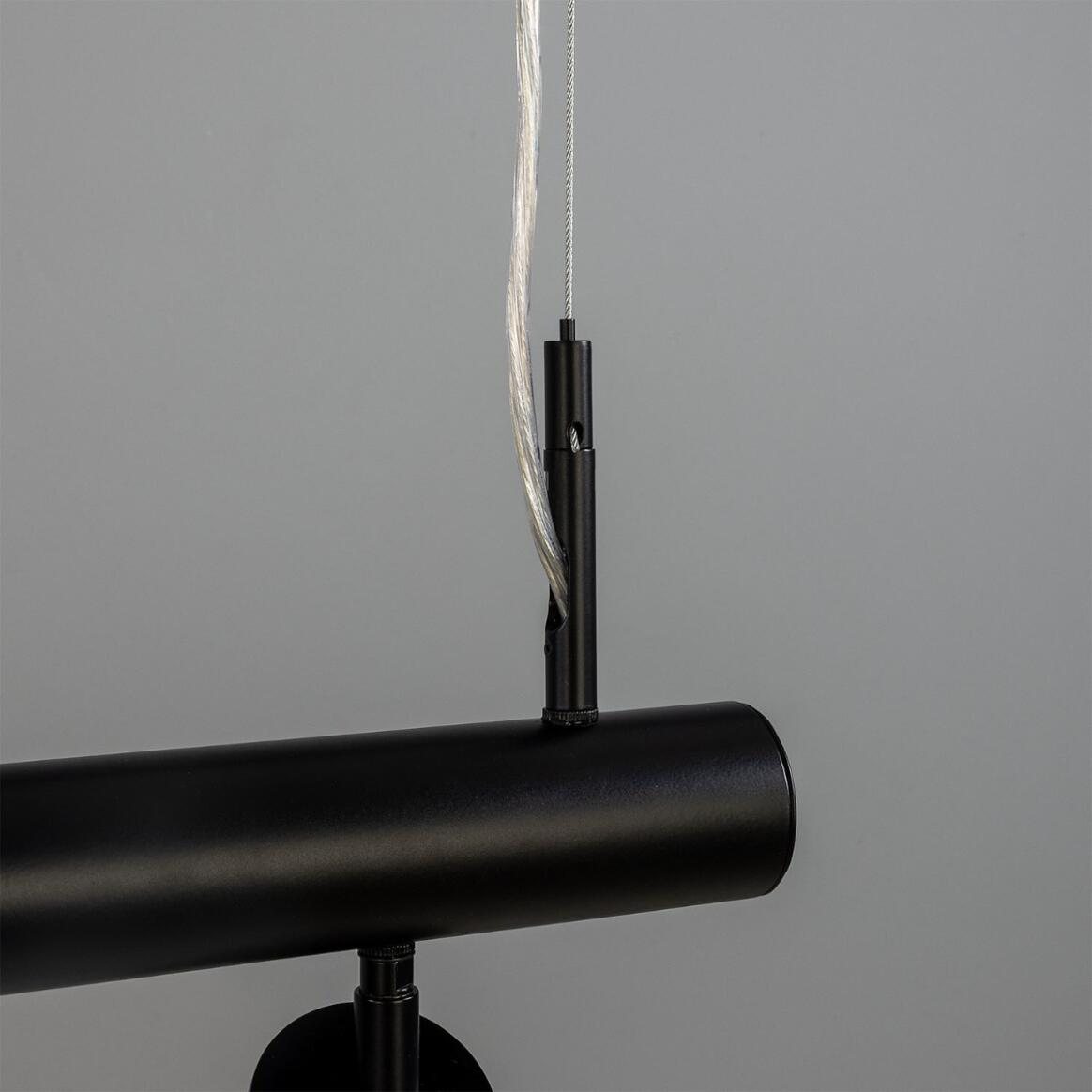 Mullan Watson Five Light Linear Island Pendant 100cm IP20 - Matte Black Finish