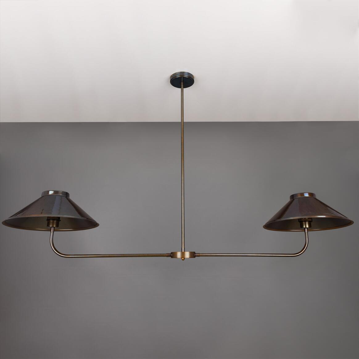 Mullan Princeton Modern Brass Island Chandelier - Antique Brass Finish