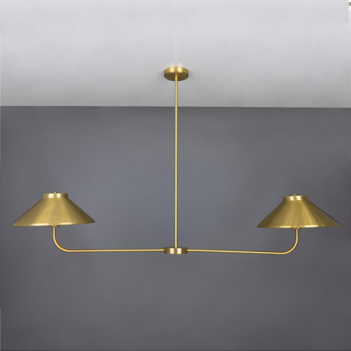 Mullan Princeton Modern Brass Island Chandelier - Satin Brass Finish