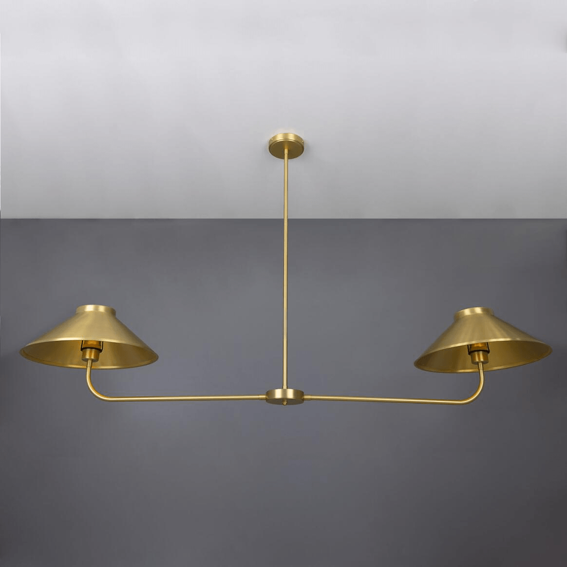 Mullan Princeton Modern Brass Island Chandelier - Satin Brass Finish