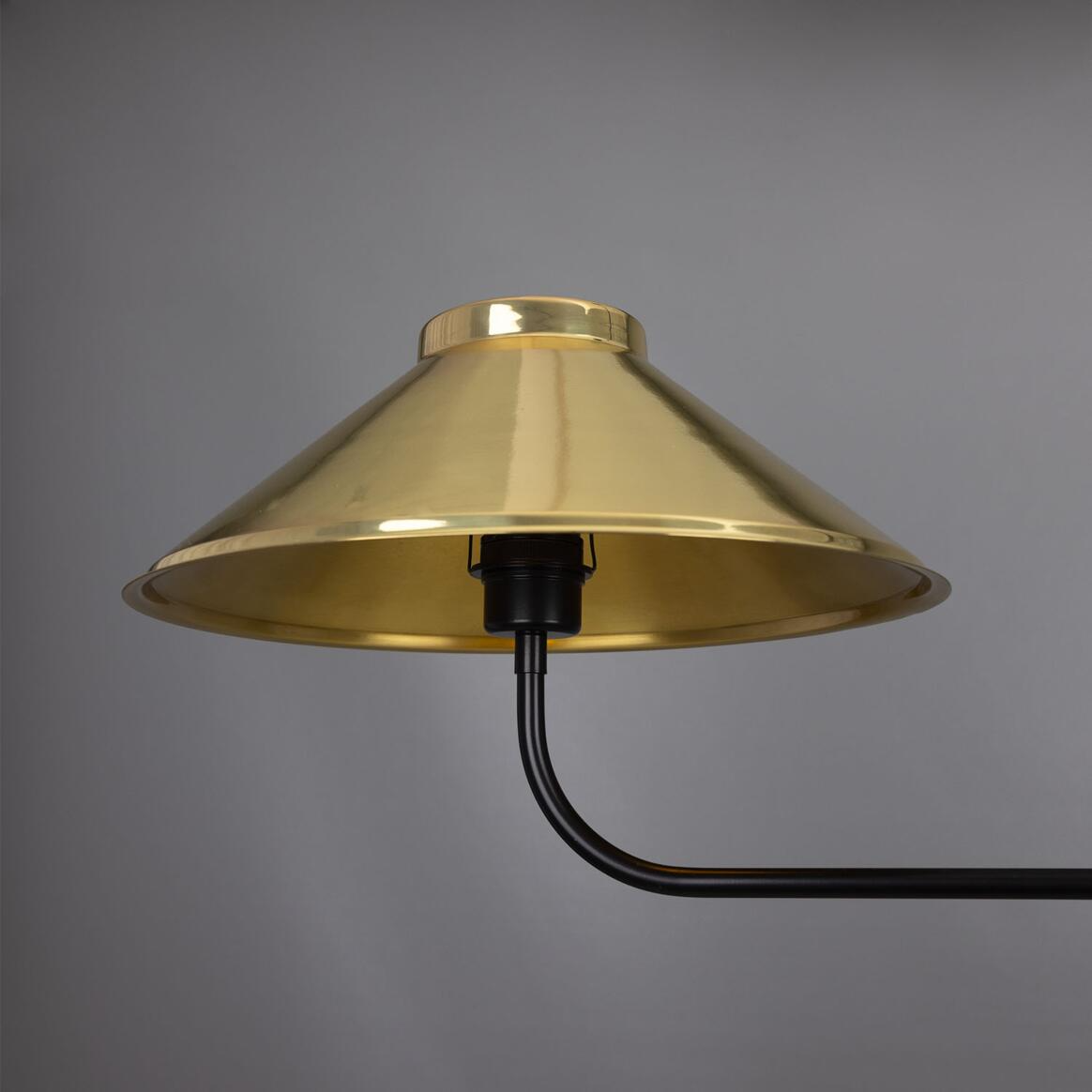 Mullan Princeton Modern Brass Island Chandelier - Powder-Coated Matte Black / Polished Brass Finish