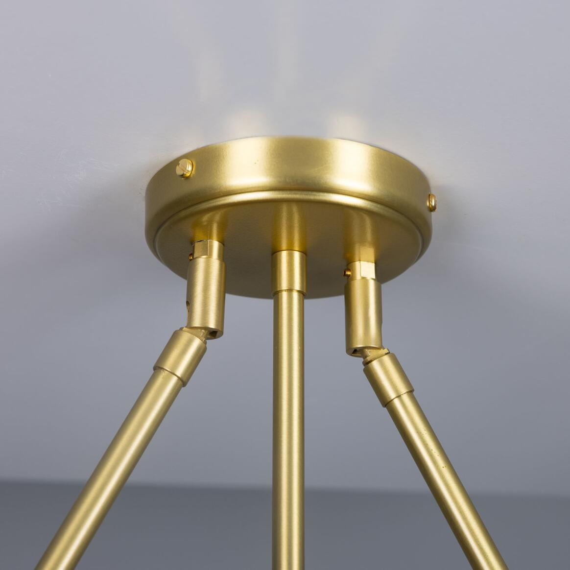 Mullan Eclipse Multicoloured Prismatic Glass Dish Chandelier - Satin Brass Finish