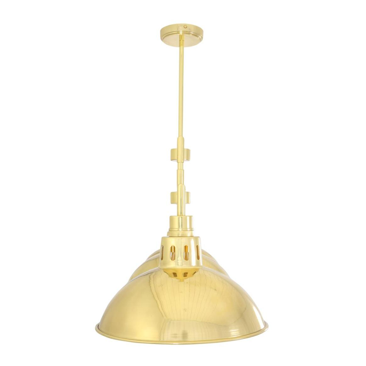 Mullan Georgia Vintage Brass Bar Pendant Three Light - Polished Brass Finish