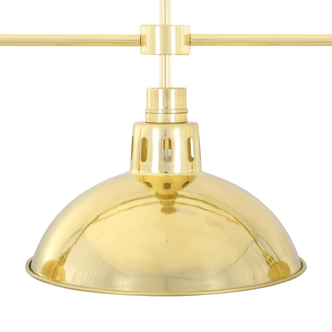 Mullan Georgia Vintage Brass Bar Pendant Three Light - Polished Brass Finish