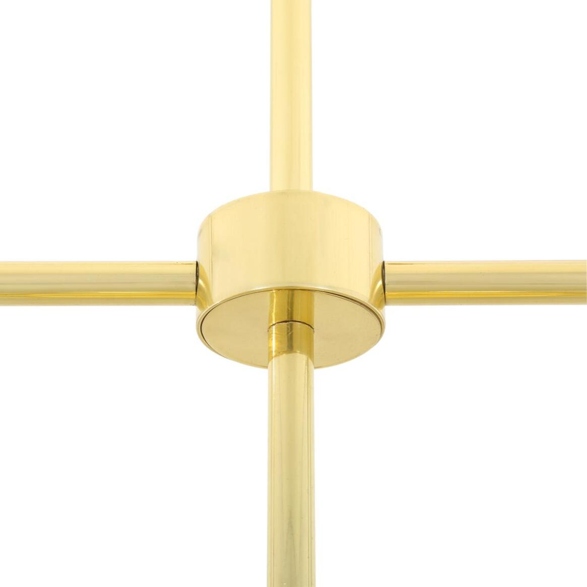 Mullan Georgia Vintage Brass Bar Pendant Three Light - Polished Brass Finish