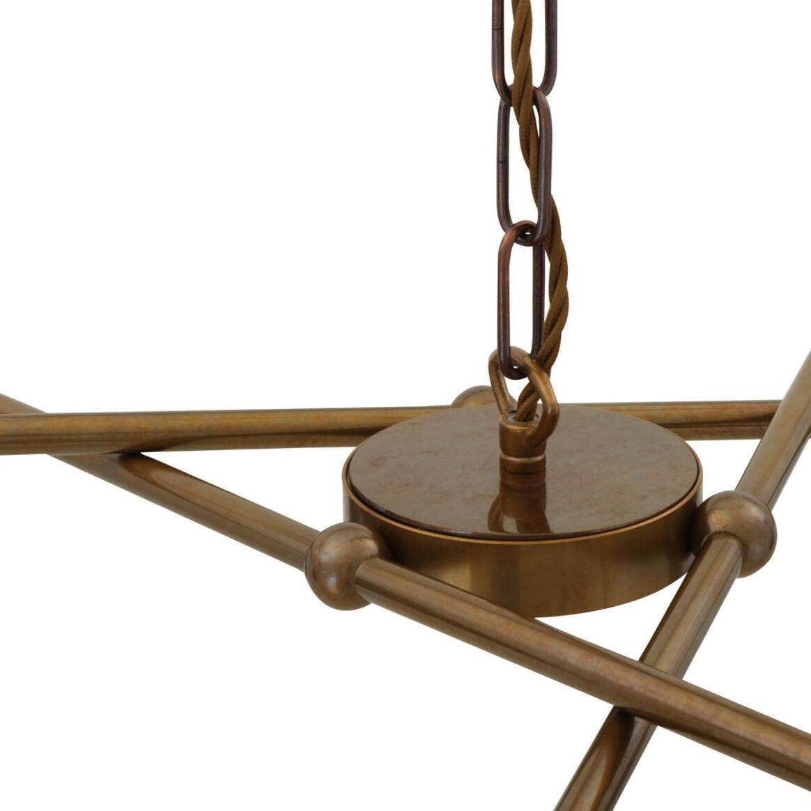 Mullan Bridgetown Six-Arm Vintage Chandelier - Antique Brass Finish