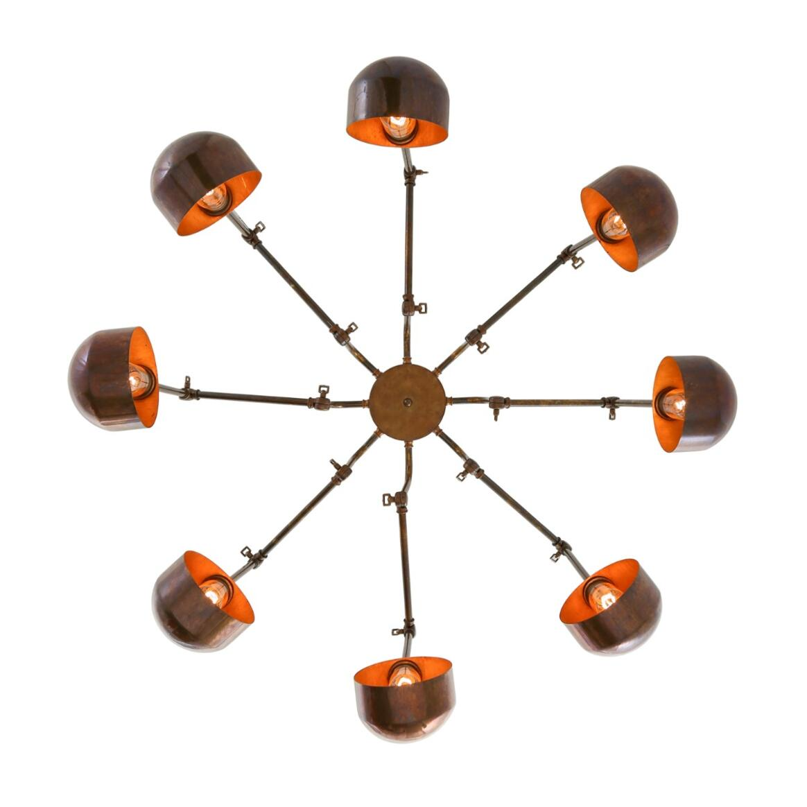 Mullan San Jose Eight-Arm Brass Chandelier - Antique Brass Finish