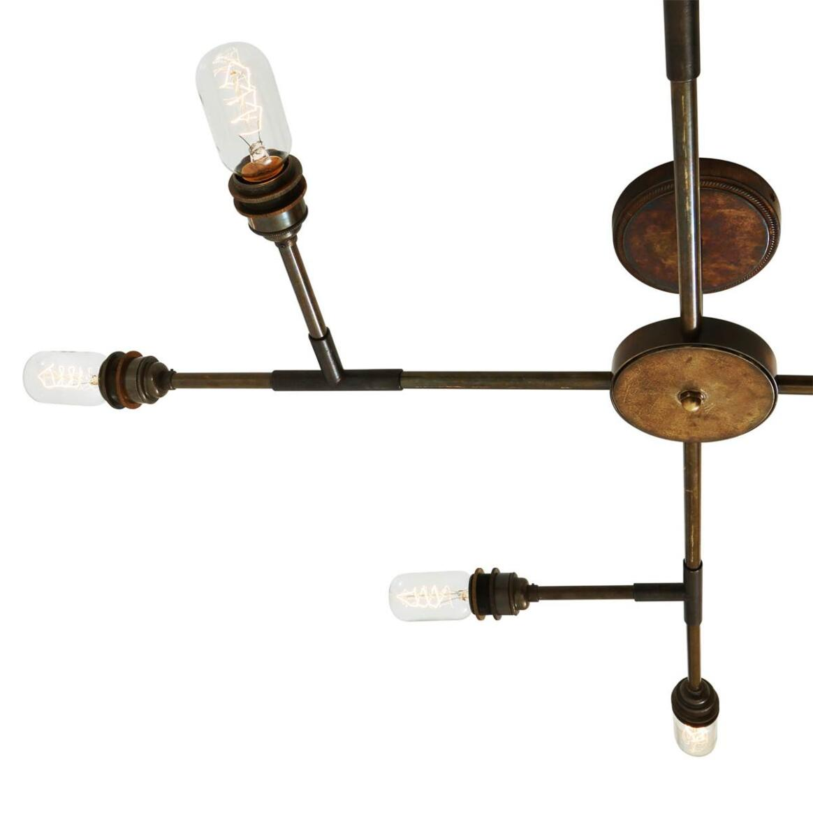 Mullan San Felipe Vintage Flush Chandelier Eight-Arm - Antique Brass Finish
