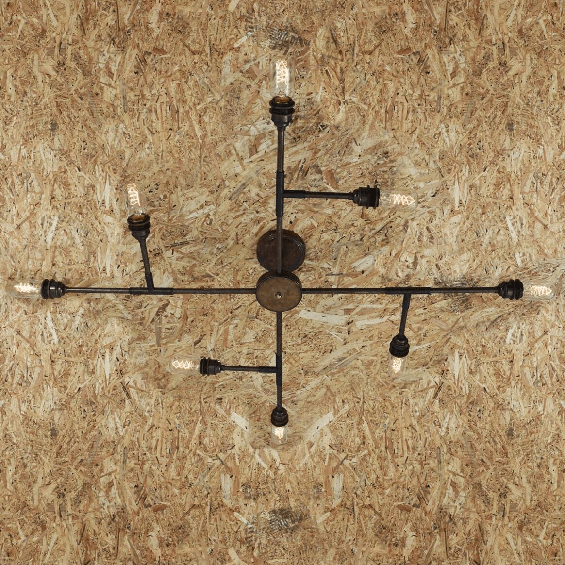 Mullan San Felipe Vintage Flush Chandelier Eight-Arm - Antique Brass Finish