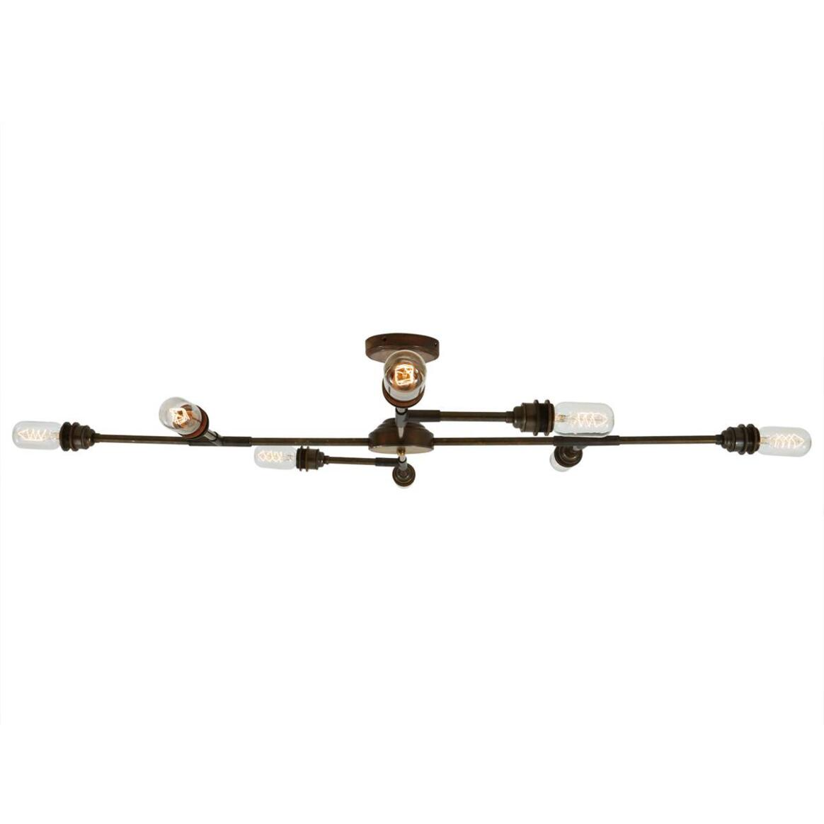 Mullan San Felipe Vintage Flush Chandelier Eight-Arm - Antique Brass Finish