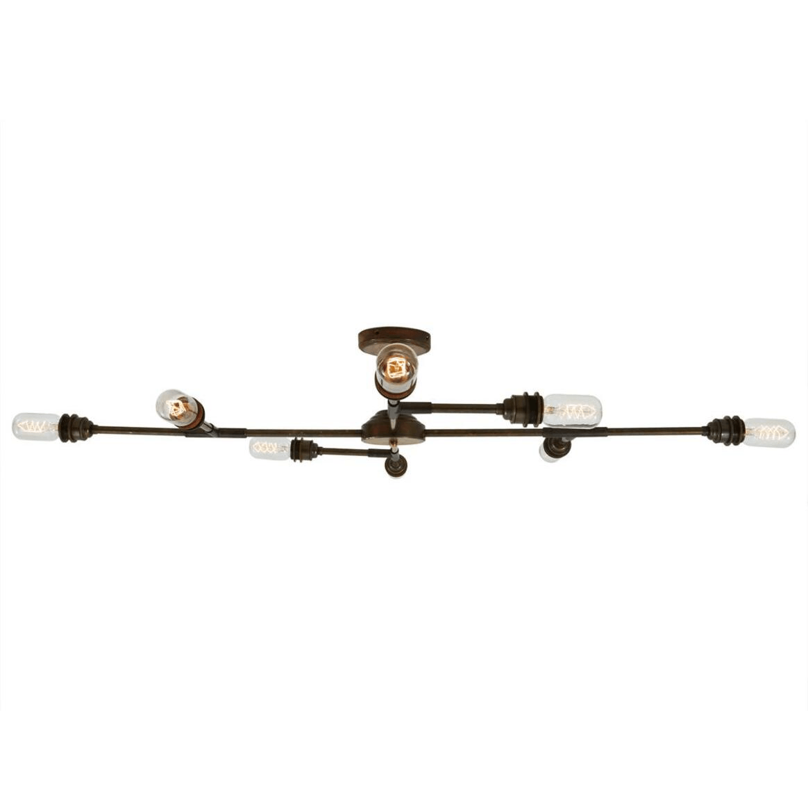 Mullan San Felipe Vintage Flush Chandelier Eight-Arm - Antique Brass Finish