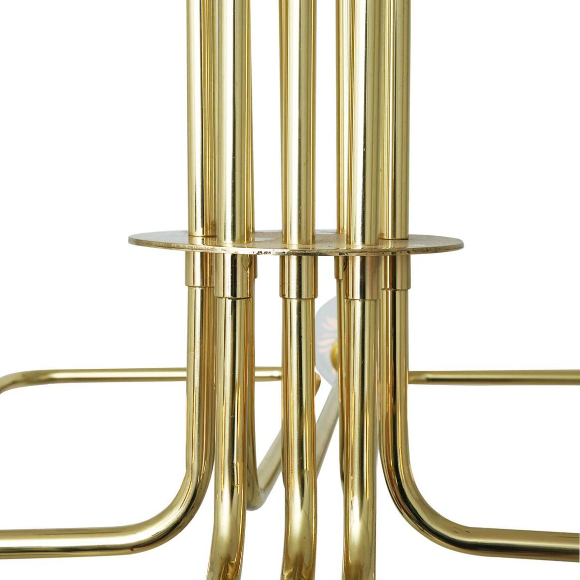 Mullan Amman Mid-Century Chandelier Eight-Arm - Polished Brass Finish