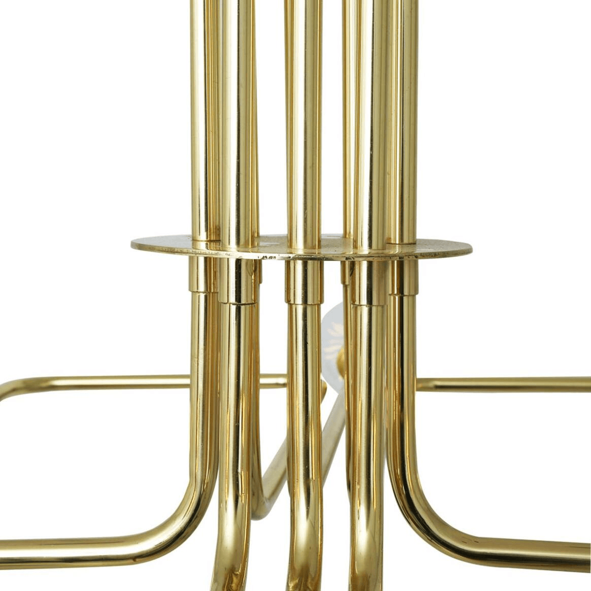Mullan Amman Mid-Century Chandelier Eight-Arm - Polished Brass Finish