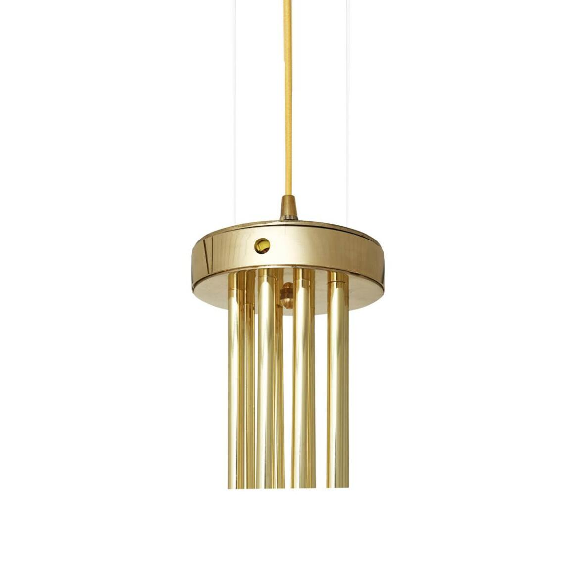 Mullan Amman Mid-Century Chandelier Eight-Arm - Polished Brass Finish