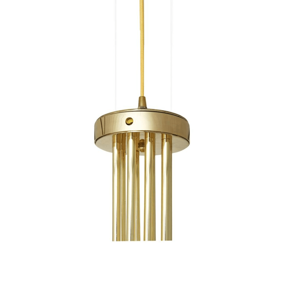 Mullan Amman Mid-Century Chandelier Eight-Arm - Polished Brass Finish