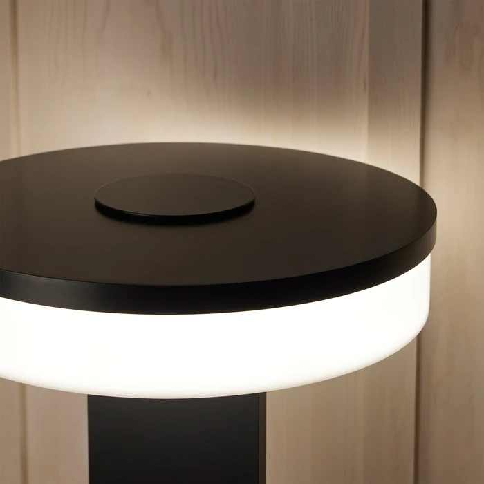 Northern Light - Capri Table Lamp - Black Grey Finish - Opal Acrylic Shade