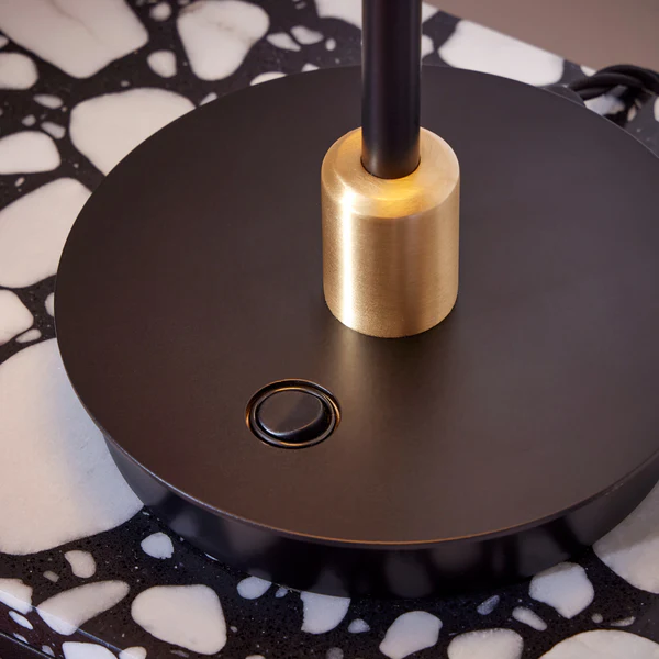 Northern Light - Carbon Table Lamp - Brushed Brass Matt Black Finish