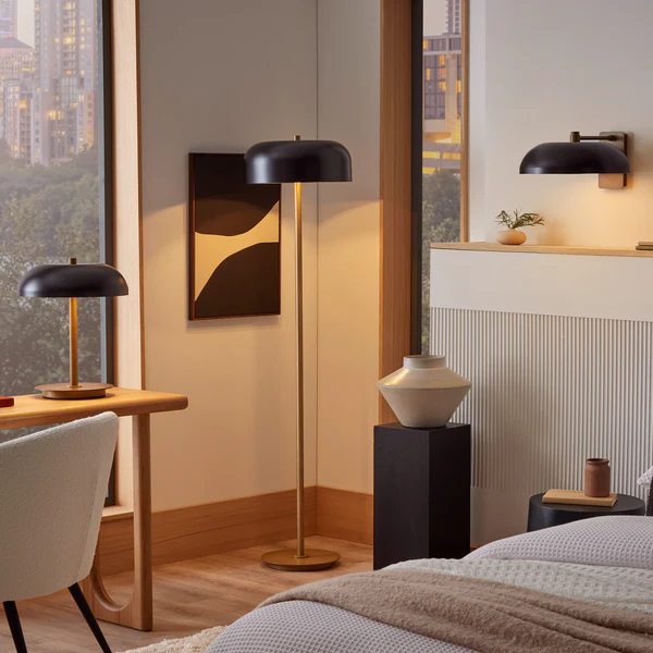 Northern Light - Modena Table Lamp - Light Antique Matt Black Finish